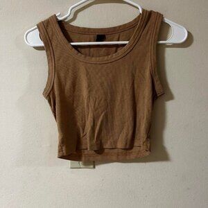 Brown crop top